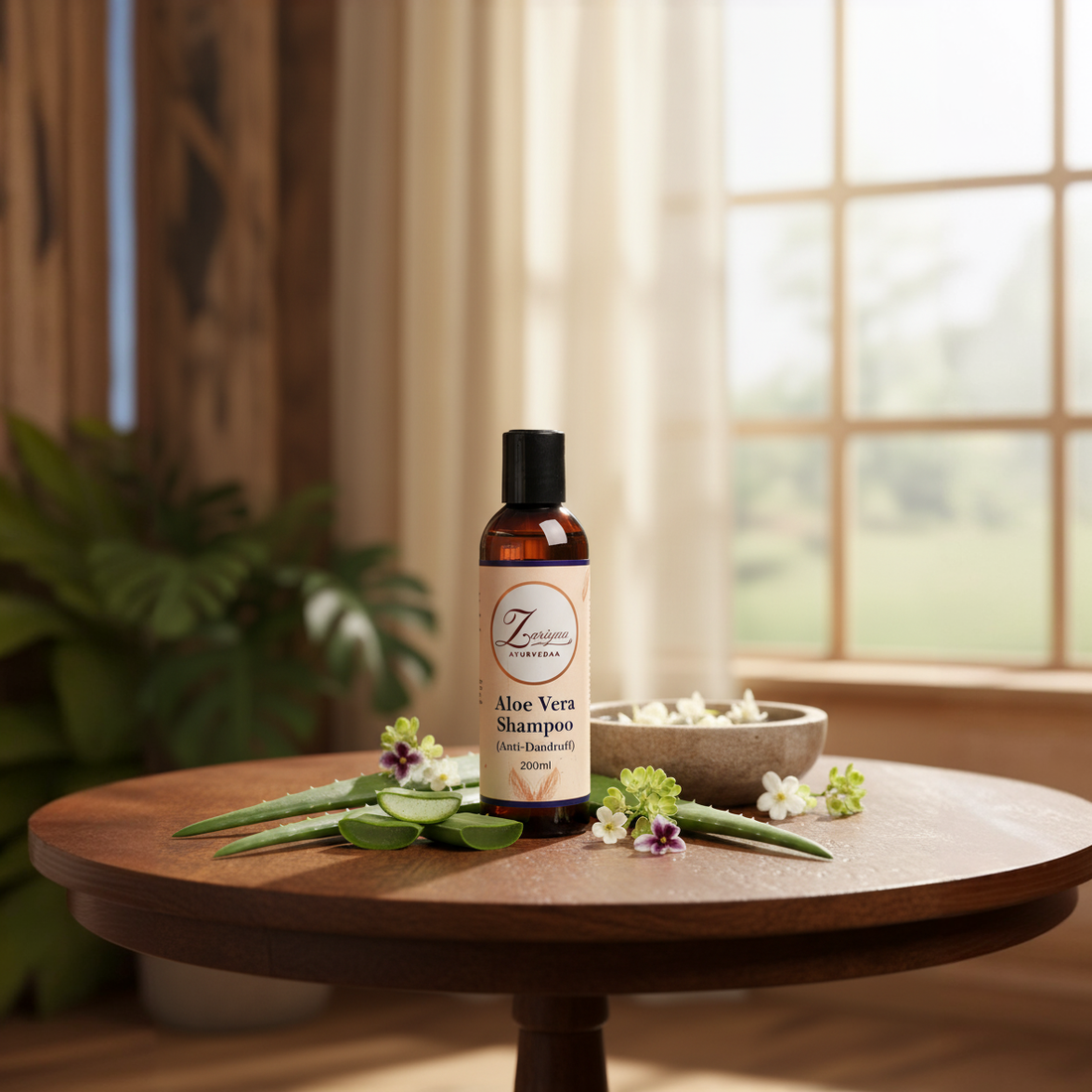 Aloe Vera Anti Dandruff Shampoo – Sulphate Free, Soothes Scalp & Controls Flakes
